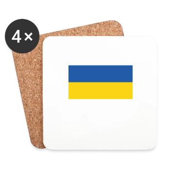 I am with Ukraine I Stand With Ukraine - Coasters (set of 4) - white - Front