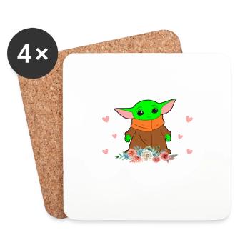 meilleure maman. idée cadeau fête des mères et fête des mères - Dessous de verre (lot de 4) - blanc - Devant
