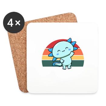 I Axolotl Fragen - Untersetzer (4er-Set) - Weiß - Vorne