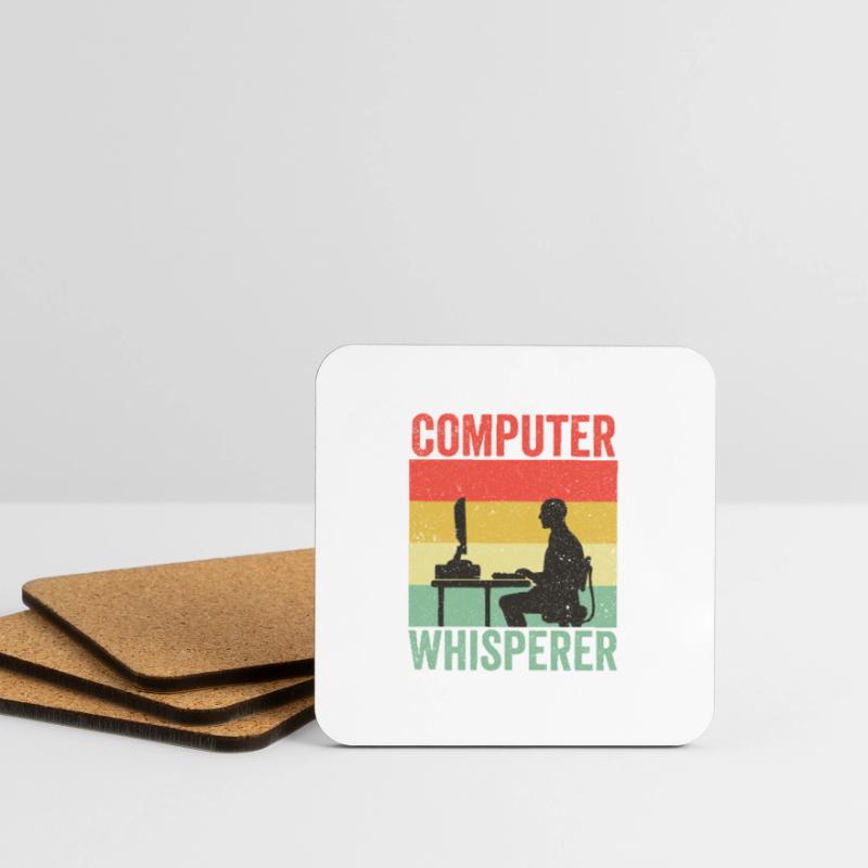 Computer Whisperer IT Support Programmierer Untersetzer (4er-Set)