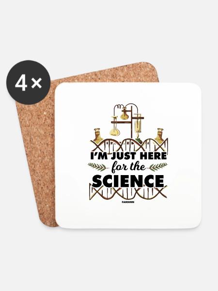 I'm Just Here For The Science - Untersetzer (4er-Set) - Weiß