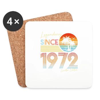 Légendaire Depuis 1972 Édition Limitée - Dessous de verre (lot de 4) - blanc - Devant
