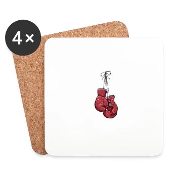 No Boxing No Life Boxer Lover Funny Boxer Saying - Coasters (set of 4) - white - Front