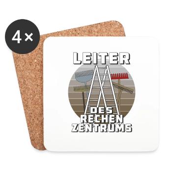 LEITER DES RECHENZENTRUMS - Untersetzer (4er-Set) - Weiß - Vorne