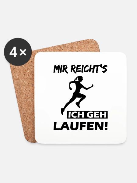 Mir reicht's ich geh laufen! - Untersetzer (4er-Set) - Weiß