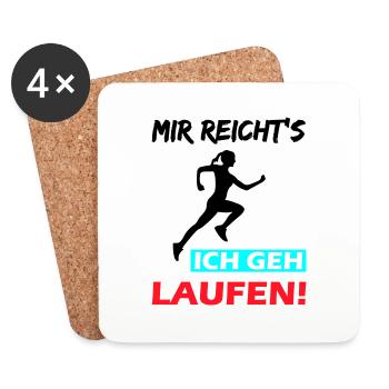 Mir reicht's ich geh laufen! - Untersetzer (4er-Set) - Weiß - Vorne