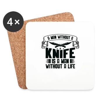 Knifemaking Knife Making Bladesmith Smithing Knife - Coasters (set of 4) - white - Front