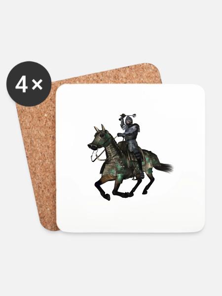 Ritter - Untersetzer (4er-Set) - Weiß