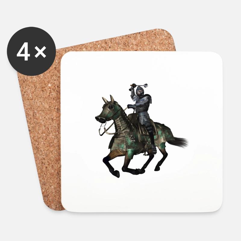 Ritter - Untersetzer (4er-Set) - Weiß