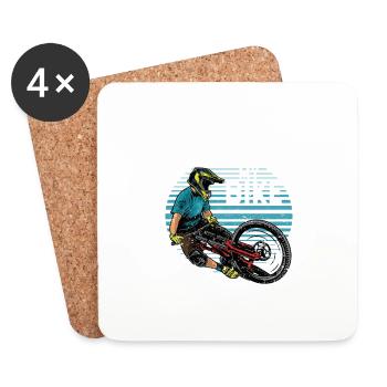 Do not touch my bike downhill Enduro - Coasters (set of 4) - white - Front