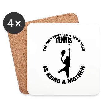 Tennis Mom Tennisliebhaberin Mama Tennisspielerin - Untersetzer (4er-Set) - Weiß - Vorne