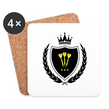 Wappen Dart - Untersetzer (4er-Set) - Weiß - Vorne