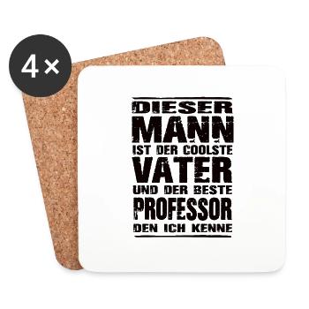Professor - Untersetzer (4er-Set) - Weiß - Vorne
