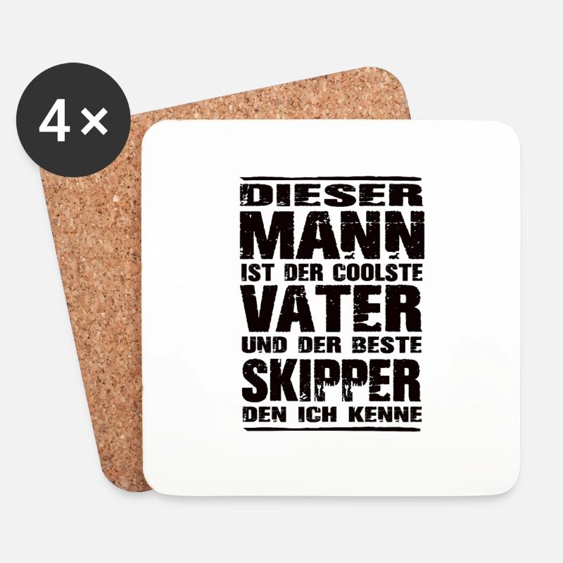 Skipper - Untersetzer (4er-Set) - Weiß