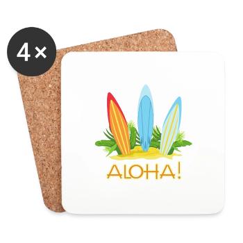 Aloha - Untersetzer (4er-Set) - Weiß - Vorne