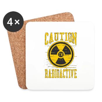 Caution I'm Radioactive Chemotherapie Chemo - Untersetzer (4er-Set) - Weiß - Vorne