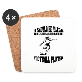 Football fan American Football Football Coach - Coasters (set of 4) - white - Front