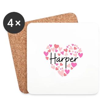 J’adore Harper - Dessous de verre (lot de 4) - blanc - Devant
