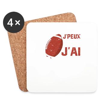 Je Peux Pas J'ai Rugby - Dessous de verre (lot de 4) - blanc - Devant