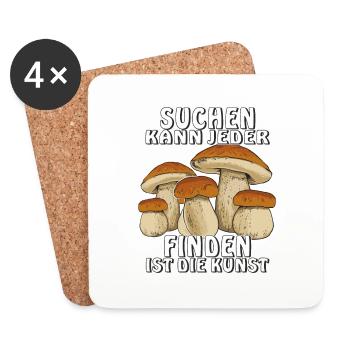 SUCHEN KANN JEDER FINDEN IST DIE KUNST - Untersetzer (4er-Set) - Weiß - Vorne