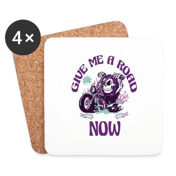 Give me a road now - Coasters (set of 4) - white - Front