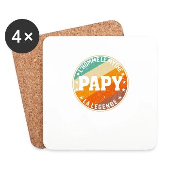 Grandpa Man The Myth The Legend - Coasters (set of 4) - white - Front