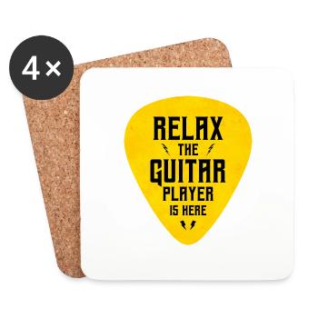 Détendez-vous Le guitariste est ici - Dessous de verre (lot de 4) - blanc - Devant