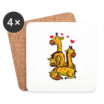 Girafes Girafes - Dessous de verre (lot de 4) - blanc - Devant