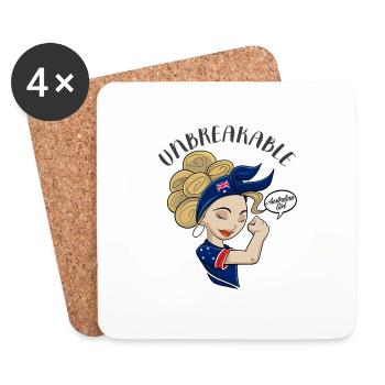 Australian Girl Unbreakable I Heritage Australia - Untersetzer (4er-Set) - Weiß - Vorne