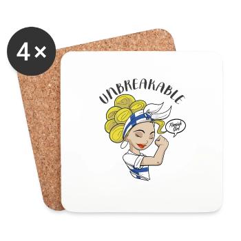 Finnish Girl Unbreakable I Finnish Heritage I - Coasters (set of 4) - white - Front