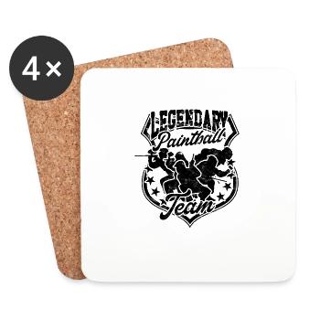 Legendary Paintball Team Paintball Squad - Free - Coasters (set of 4) - white - Front