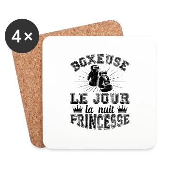 Boxeuse Le Jour La Nuit Princesse - Dessous de verre (lot de 4) - blanc - Devant