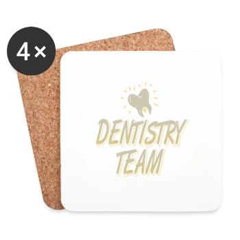 Équipe de dentisterie Génial T-Shirt Cadeau - Dessous de verre (lot de 4) - blanc - Devant