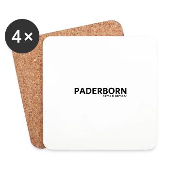 Paderborn Koordinaten - Untersetzer (4er-Set) - Weiß - Vorne