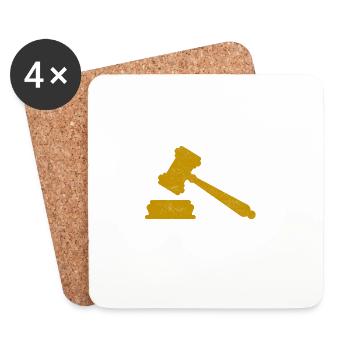 Calm Down Bro It's Just An Objection Lawyer Attor - Untersetzer (4er-Set) - Weiß - Vorne