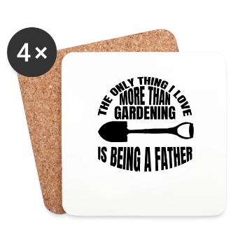 Gardener Father Gift Dad Garden Hobby Gardener - Coasters (set of 4) - white - Front