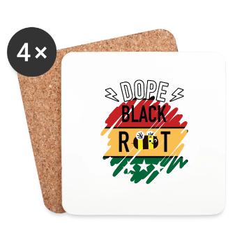 Black History Month Registered Behavior Technician - Coasters (set of 4) - white - Front