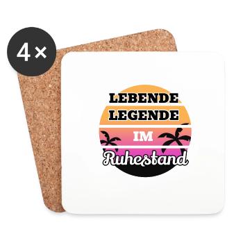 Retro Pension Geschenkidee Rentner für Herren - Coasters (set of 4) - white - Front
