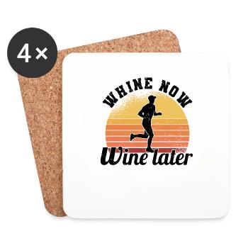 Marathon Runners Running Half Marathon Wine - Coasters (set of 4) - white - Front