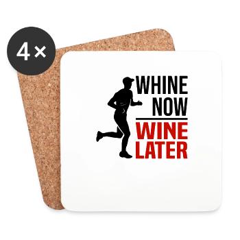 Marathon Runners Running Half Marathon Wine - Coasters (set of 4) - white - Front