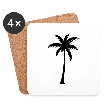 Palm trees - Coasters (set of 4) - white - Front