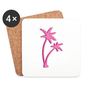 Palm trees - Coasters (set of 4) - white - Front