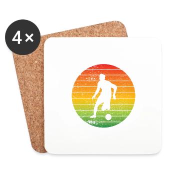 Footballer Football Football Player Football coach - Coasters (set of 4) - white - Front