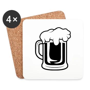 Maßkrug Beer - Coasters (set of 4) - white - Front