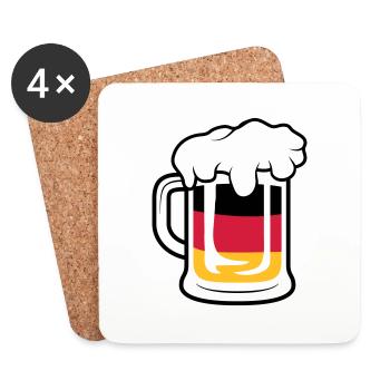 Germany Maßkrug - Coasters (set of 4) - white - Front