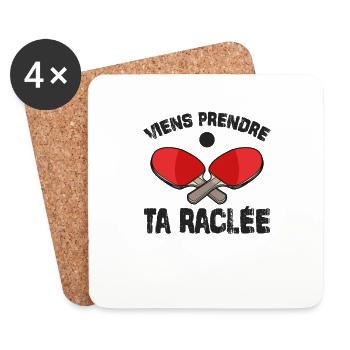 Viens Prendre Ta Raclée - Dessous de verre (lot de 4) - blanc - Devant