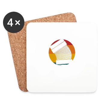 Grandpas Play Bingo Real Grandpas Play Accordion P - Coasters (set of 4) - white - Front
