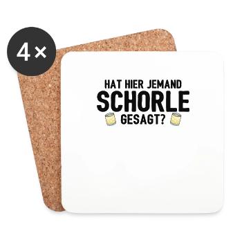 Weinschorle Schorle - Coasters (set of 4) - white - Front