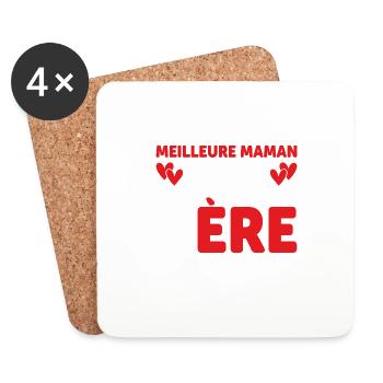 1ère Fête Des Mères Maman Cadeau Anniversaire Noël - Dessous de verre (lot de 4) - blanc - Devant