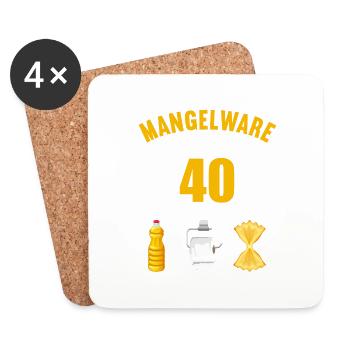 Mangelware Unikat selten 40 Jahre 40. Geburtstag - Untersetzer (4er-Set) - Weiß - Vorne
